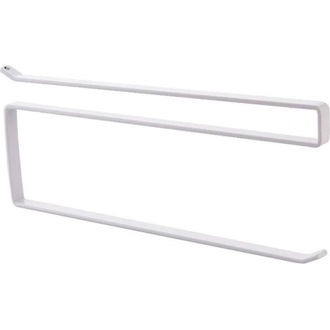Support Pour Rouleaux De Papier Essuie-Tout - Acier Peint - Montage Sans Perçage - Pour Armoire Cuisine Réfrigérateur - 1 Pièce (1/5)