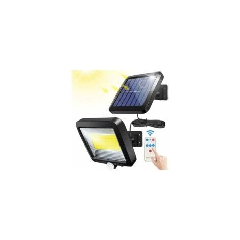 Bardusch-Lampe Solaire Extérieur, Lumière Solaire, avec Telecommande, Détecteur de Mouvement étanche, 100 LED Lampe Solaire Extérieur Puissante Étanche IPX65 pour Garage, Portail, Jardin
