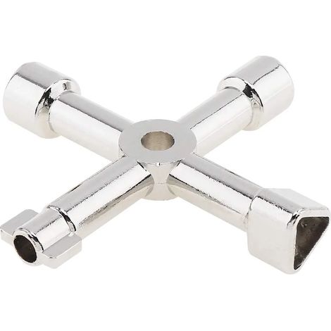 Clé universelle pour armoire électrique, clé utilitaire en croix multifonction pour plombier, électricien (1/5)