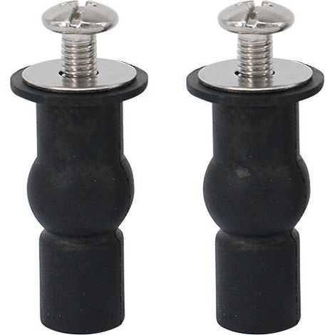 royaluxe -Abattant WC Fixations Charnières Accessoire de fixation pour abattant Convient à Toutes Les Toilettes(18mm,noir), (1/5)