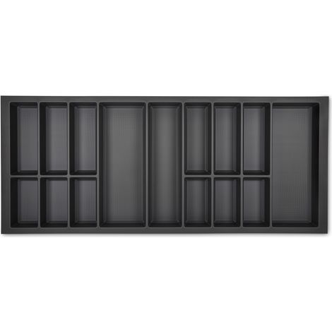 ORGA-BOX VII Besteckeinsatz Besteckkasten basaltgrau 1200 mm mit Softtouch Oberfläche (1/5)