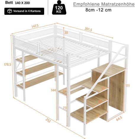 Couchtisch aus Metall in Weiß 252 x 147.5 x 178.5 cm HOMAIRE (1/5)