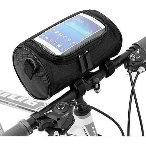 Borsa da manubrio per bici impermeabile con touchscreen, grande capacità, borsa da telaio anteriore per bicicletta con tracolla staccabile - TREETALK (1/5)