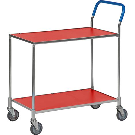 Kongamek Tischwagen ohne Bremse in rot mit 850x435mm Ladefläche (1/2)
