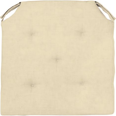 Dessus de chaise lin 40x40x4 cm LINEN naturel, par Soleil d'Ocre
