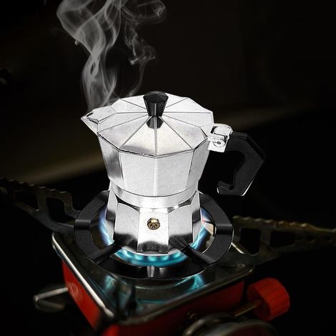 Espressokocher-Ständer aus Stahl, Gasherd-Stützring, Kaffeekannen-Wärmeständer, Küchenzubehör. (1/5)