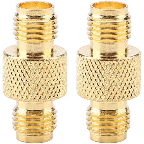 Fafeicy Adaptateur Coaxial Femelle à Femelle, Connecteur de Câble Coaxial 2 Pièces, Rallonge de Câble Coaxial SMA, Adaptateur plaqué Or Femelle à Femelle pour TV, Câbles Coaxiaux (1/5)