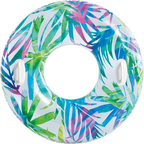 Piscine gonflable - Tubes tropicaux luxuriants - Bouée de piscine - Pour été et vacances - Accessoire de baignade (1/5)