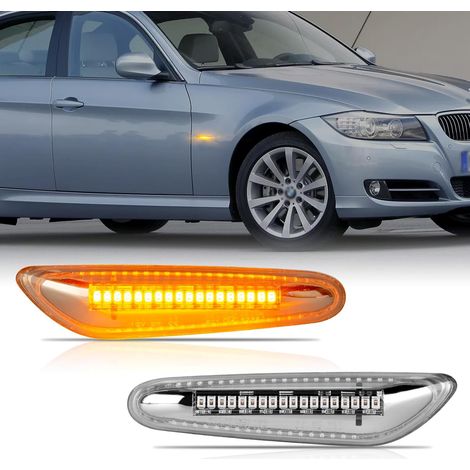 LED Clignotant Latéral pour 1 Series E81 E87 3 Series E46 E36 E90 E91 E92 E93 5 Series E60 E61 X1 E84 X3 E83, LED Feux Latéraux avec Canbus Sans Erreur 2835 SMD, 2 Pièces (1/5)