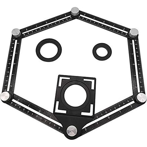 outil de mesure à 6 volets, ouvre-trous pour carrelage, règle à six volets (1/3)