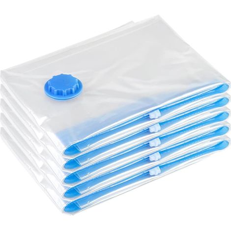 Lot de 5 sacs de rangement sous vide, sacs de compression peu encombrants, sacs sous vide (6080cm)-AquaForge