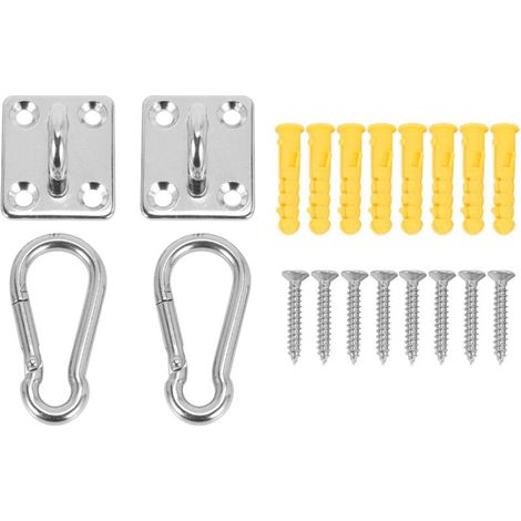 2 Sets U-förmiger Haken zur Wand- oder Deckenaufhängung, multifunktionale Hängematte, stabiler Metallsockel zur Befestigung