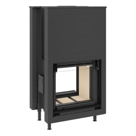 Insert cheminée à bois KFD Linea DF V 810 3.0, 12 kW double vitre (1/5)