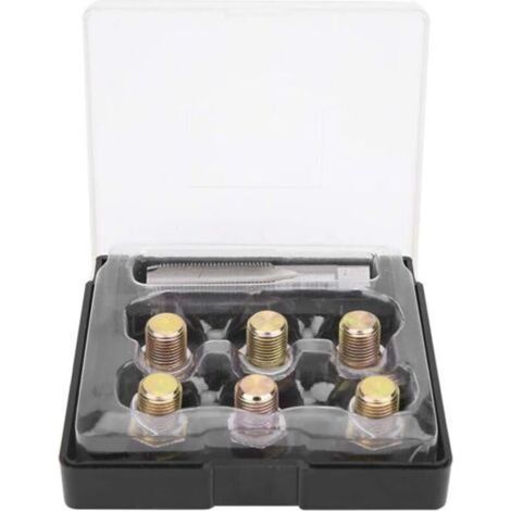 Bouchon de vidange d'huile M13 x 1,25 mm, kit de réparation de filetage, outil de retaraudage pour vis de carter d'huile (1/4)