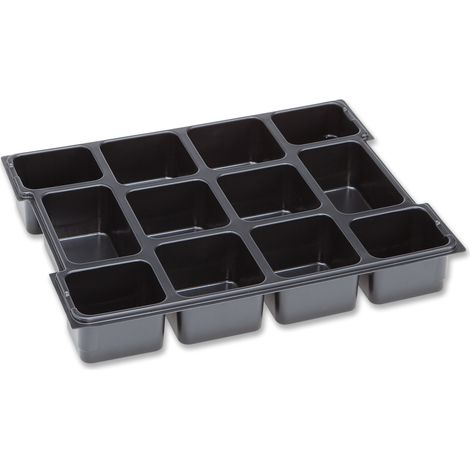 L-BOXX Kleinteileeinsatz L-BOXX® LB 102 B404xT312xH61mm Polystyrol mit 12 Mulden schwarz