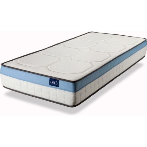 Matelas à Mémoire de Forme "Fresh" 90x190cm Blanc (1/5)
