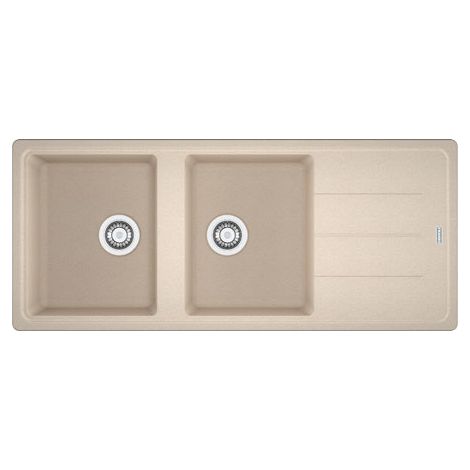 Franke Boston BFG 621. Colore del prodotto: Avena, Numero di vasche per lavello: 2 ciotole, Dimensioni prima vasca (LxL): 340 x 420 mm. Larghezza: 1160 mm, Profondità: 500 mm, Larghe... - 114.0276.594 (1/4)