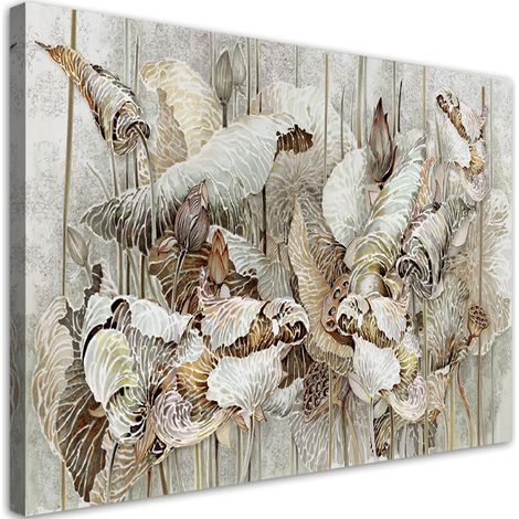 Tableau sur toile Fleurs de saint lotos 100x70 (1/5)