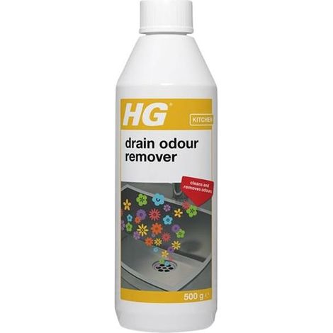 HG Drain Odour Remover - 500g / 0.5L, Effective Drain Odour Neutralizer and Cleaner