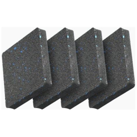 4 PEZZI 10x10x1,5 cm Tappetini in gomma per lavatrice, ammortizzatori antivibrazione, supporto sicuro per mobili e armadi per asciugatrice - con tappetino per lavatrice a scala (1/5)