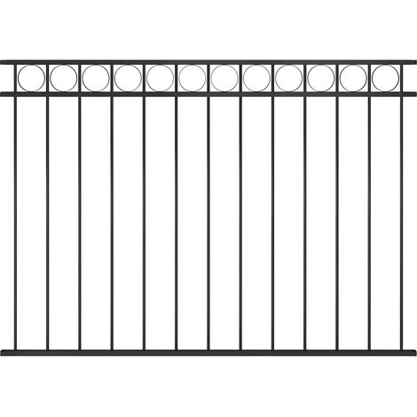 vidaXL Panneau de clôture ASSEN en acier noir 163x120 cm (1/4)