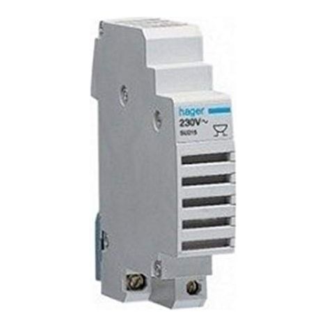 Hager – Sonnerie modulaire 85dB 230V AC – Alimentation 230V – Fixation modulaire – Pour tableau électrique – SU213