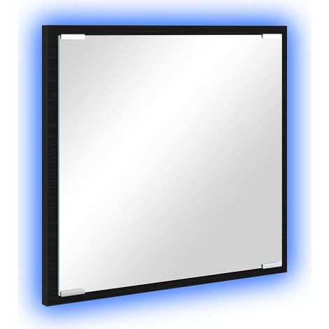 Maison Exclusive - LED-Badezimmerspiegel Schwarz Eichen-Optik 40