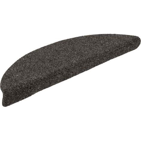 Maison Exclusive - Tappetini per scale autoadesivi 5 pz 56x17x3 cm antracite semicircolari