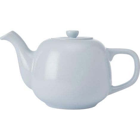 Théière classique traditionnelle à poignée confortable et bec verseur anti-goutte, sert 2 tasses, compatible sachets de thé, facile à nettoyer, passe au lave-vaisselle, 650 ml, bleu ciel (1/5)