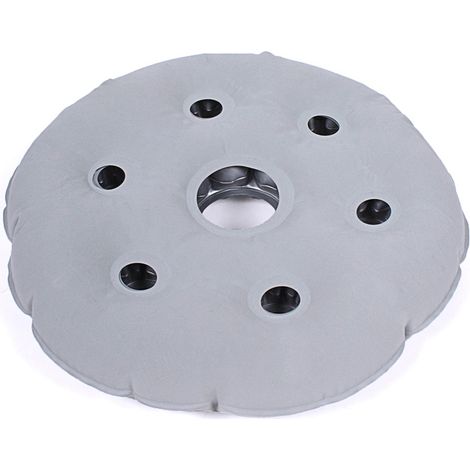Cuscino gonfiabile rotondo grigio in PVC 39,5 cm