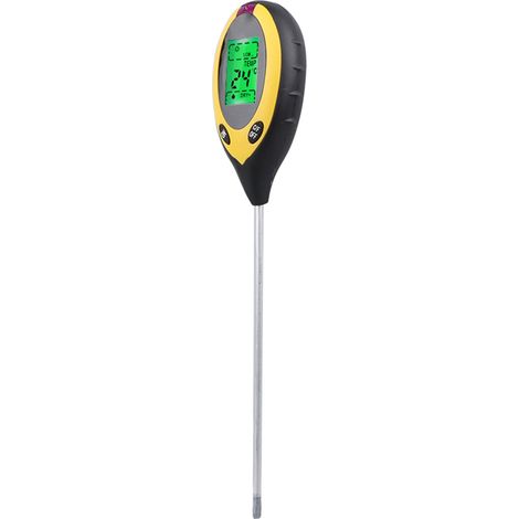 4-in-1 Bodenanalysator: Feuchtigkeit, Temperatur, pH-Wert, Licht, präzise Messung, Digitalanzeige, Bodentester (1/5)