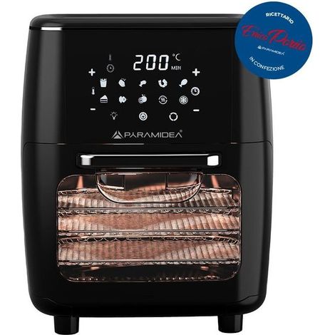 Pyramidea AF1208 Friteuse à Air Chaud 12 L Indépendante 1700 W Noir (1/2)