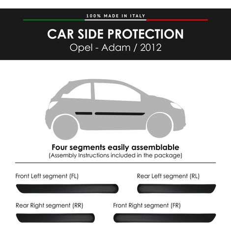 Modanature Laterali per Opel con Biadesivo 3M - Modello: ADAM