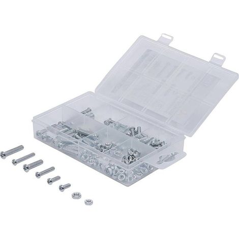 Assortiment de Vis et Écrous M4/M5 - 126 pcs - Acier, Résistants et Polyvalents - Pro - D-Work