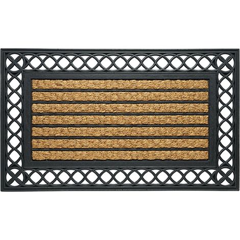 ZERBINO GOMMA-FIBRA COCCO 45X75CM RIGHE MAURER