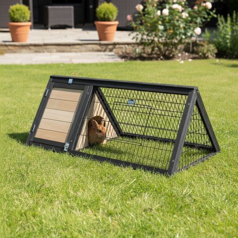 Clapier Bois Sapin Thermo-traité 116x50x41cm Shelty Pet (1/5)