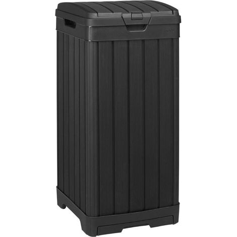 Cubo de basura de plástico Baltimore 125L, 87,4 x 41 x 41 cm, Negro (236997)