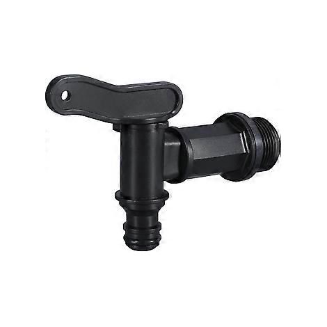 1000L Kunststofftankhahn 3/4'' für Regenwassersammler, IBC-Wasseraufbewahrungsbox-Adapter mit Kontermutter-Dichtung (1 Stück)