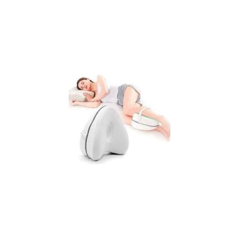 Oreiller orthopédique pour genoux, oreiller pour dormir sur le côté, oreiller en mousse à mémoire de forme, soulage les douleurs aux hanches, au dos et aux genoux - Crezuo (1/4)