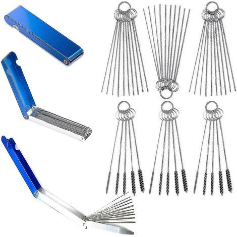 Carburetor Jet Cleaning Set, Burner Jet Cleaner for Cleaning Motorcycle, ATV, Moped, UTV, Welders and Chainsaw Carburetors, Spray Guns, Burner Jets (9-Piece Set) (1/4)
