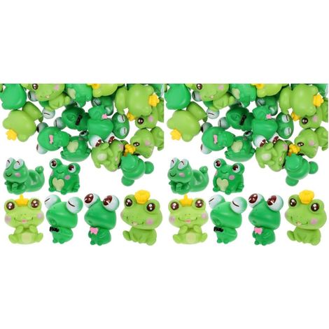 72pièces Figurines De Grenouilles Miniatures pour Décoration Aquarium Et Jardin Accessoires Colorés pour Paysages Et Bricolage (1/5)
