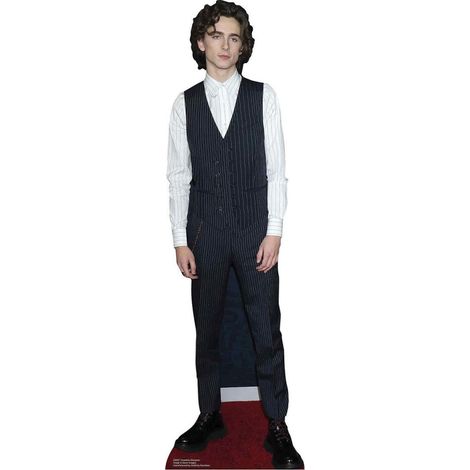 Figurine en carton - Timothée Chalamet Chemise Blanche - Acteur - Haut 179 cm (1/4)