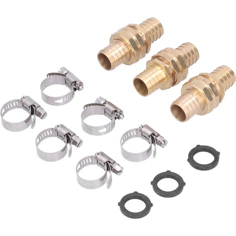 Lot de 3 raccords rapides américains de 3/4 pouce pour tuyau d'arrosage : ensemble de raccords mâles et femelles