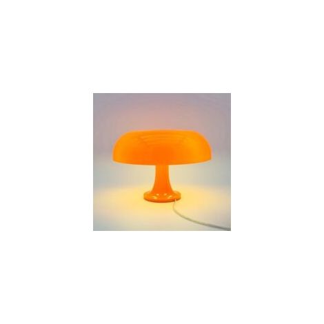 Retro-Pilzlampe in Orange – Geeignet für Wohnzimmer, Schlafzimmer, Kinderzimmer usw. – 1 Stück – Crezuo (1/4)
