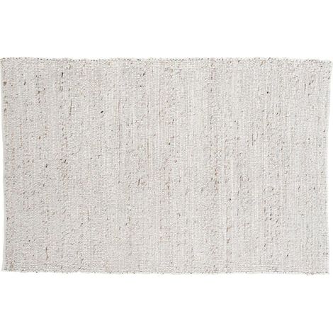 Tapis Déco en Laine "Loump" 200x300cm Blanc & Beige