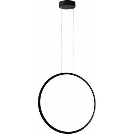 Suspension anneau vertical noir Ø43 LED 24W Reality