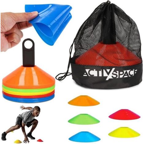 Cônes D'entraînement - Diamètre 19 Cm Hauteur 5 Cm - Pour Football Éducation Physique Et Activités Sportives En Intérieur Ou Extérieur - Lot De 50 Pièces (1/5)