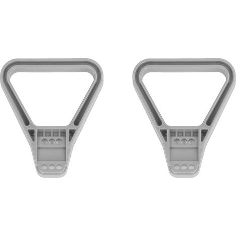 Lot de 2 poignées de connexion rapide sécurisées 350 A pour panneaux solaires, systèmes à double batterie et réfrigérateur (gris). (1/5)