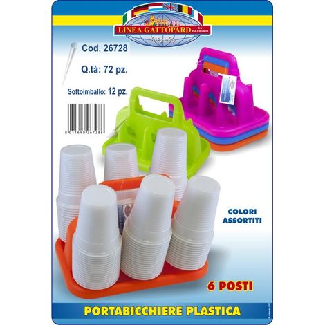 Portabicchieri da Tavolo in plastica 6 posti fatigati (1/2)