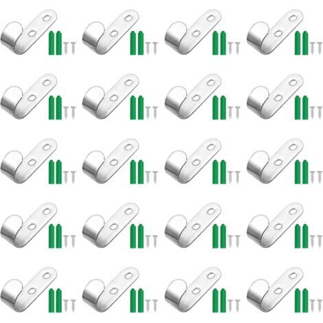 Lot de 20 Crochet Bache pour Bâche De Remorque, 49 x 16 x 2 mm Attache Bache, Crochet pour Bache pour Remorque, Accessoires De Remorque De Voiture (1/4)